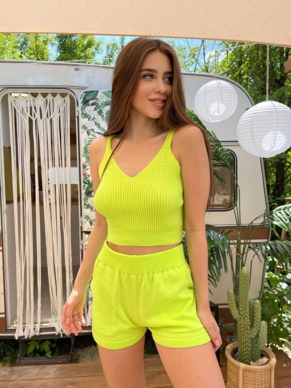 Knitted Summer suit with strappy top