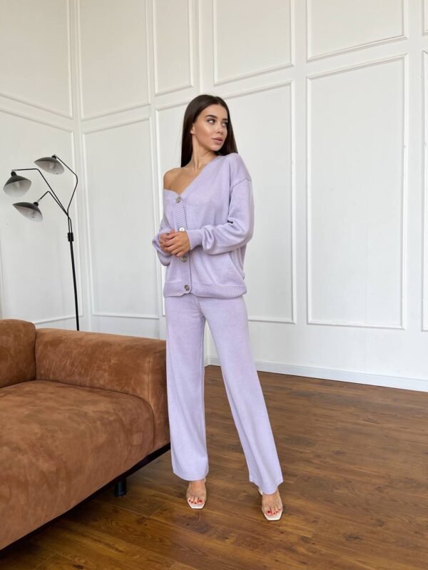 Long knitted cotton cardigan