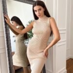 Ribbed American dress