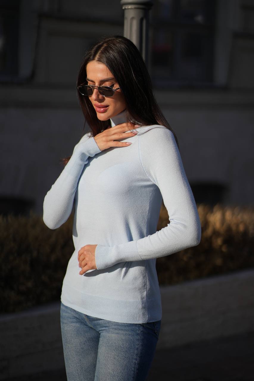Knitted viscose turtleneck - Image 2