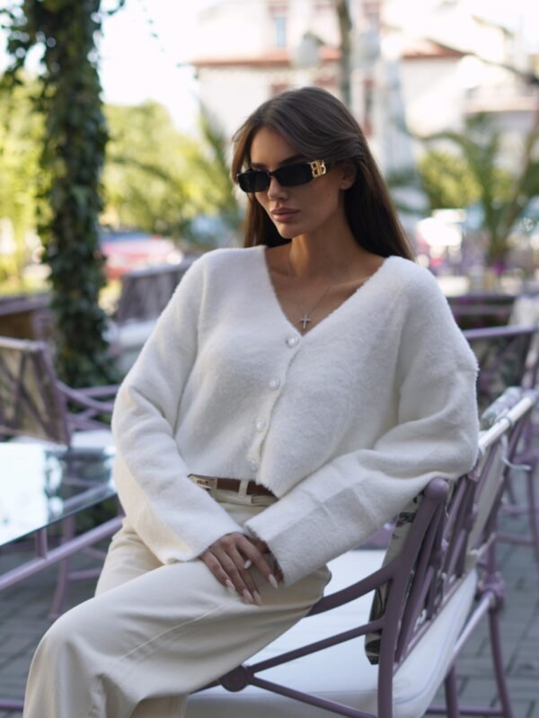 Teddy cardigan with buttons