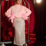 Shine midi skirt